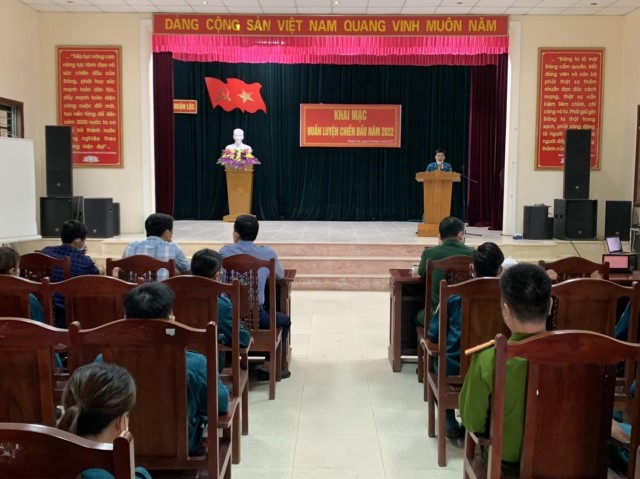 Xã Thuận Lộc tổ chức khai mạc Huấn luyện chiến đấu  cho lực lượng dân quân năm 2022